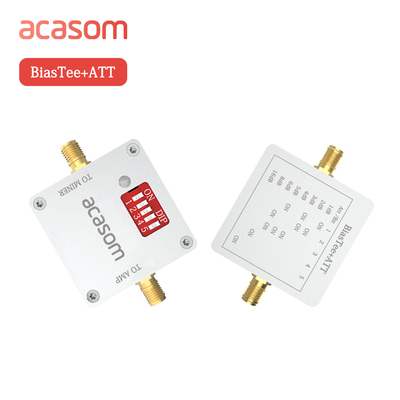 Atenuador de RF digital ajustable 0-4Ghz 1-16dB Ocho tees de sesgo de ganancia con fuente de alimentación