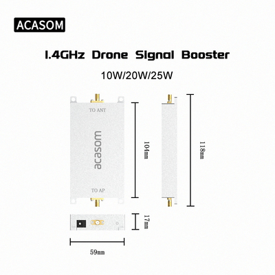 Eficiencia 45% 40dBm 1.4GHz módulo amplificador bidireccional de RF para extensor inalámbrico
