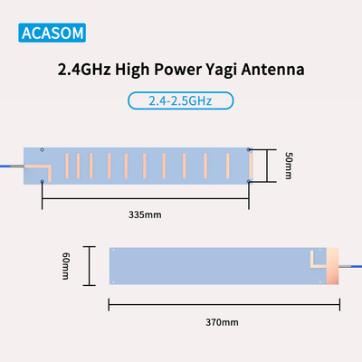 RFSMA Hombre Yagi Drone Jammer Antenna 50 Ohm 13 DBi Gran ganancia