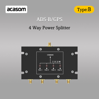 4 Way Power Splitter para señales ADS-B y GPS 800-2150MHz N Conector femenino de baja inserción