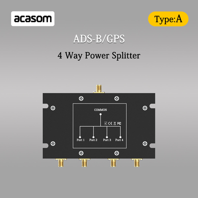 4 Way Power Splitter para señales ADS-B y GPS 800-2150MHz N Conector femenino de baja inserción