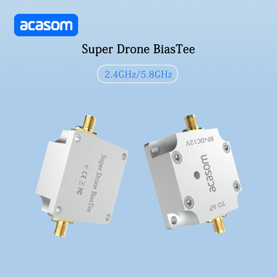 12V Super Drone Bias Tee Pérdida de inserción baja ≤ 0,4 dB para potencia de entrada ≤ 40 dBm y 2,4-2,5 GHz