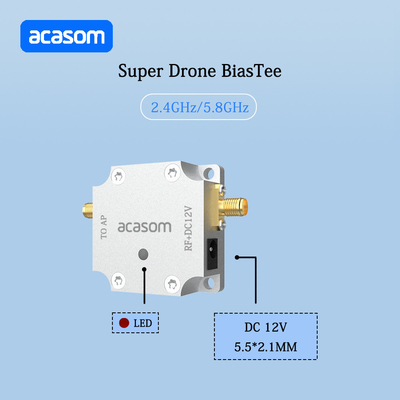 Super Drone Serie DC 12V Bias Tee para el módulo de suministro de energía de transferencia de amplificador de 2,4 GHz