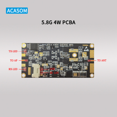 Potente amplificador de señal RF de 5W 37dBm 12V PCBA para 5,8GHz y 2,4GHz que amplía el alcance inalámbrico