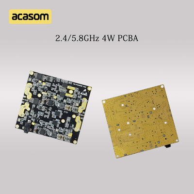 Banda doble 5.8GHz y 2.4GHz amplificador de señal RF 4W 36dBm placa PCBA para DC 12V
