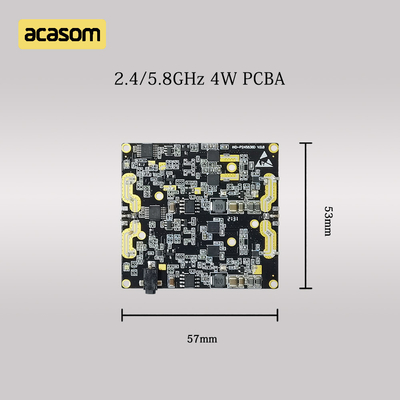 Banda doble 5.8GHz y 2.4GHz amplificador de señal RF 4W 36dBm placa PCBA para DC 12V