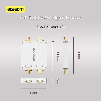 Amplificador de señal de doble canal de 2,4 GHz a 5,8 GHz Potencia de salida máxima P1dB 36dBm 4W