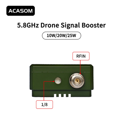 Concha de aluminio 5.8 GHz Booster Drone Amplificador de señal 22V Color negro