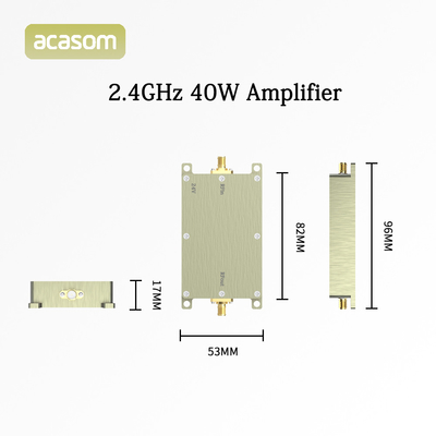 Amplificador FPV de cáscara de aluminio con 2.4G 40W 24V para vuelos de larga distancia
